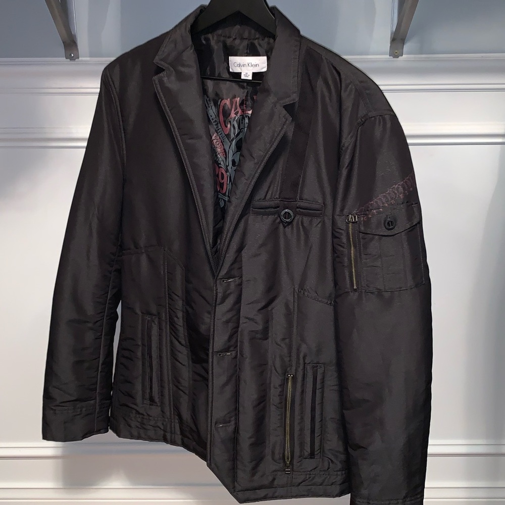 Calvin Klein black nylon blazer men’s M